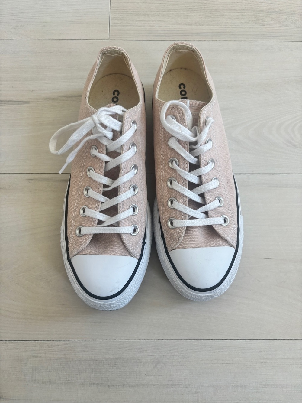 Converse All Star Blush Pink Low-Top platform sneakers